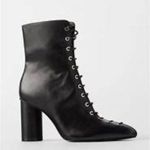 Zara leather ankle boots
